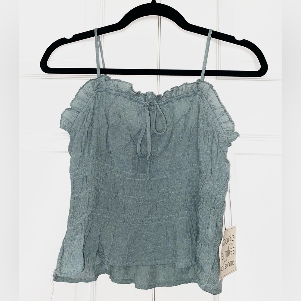 Ruffled top tank top